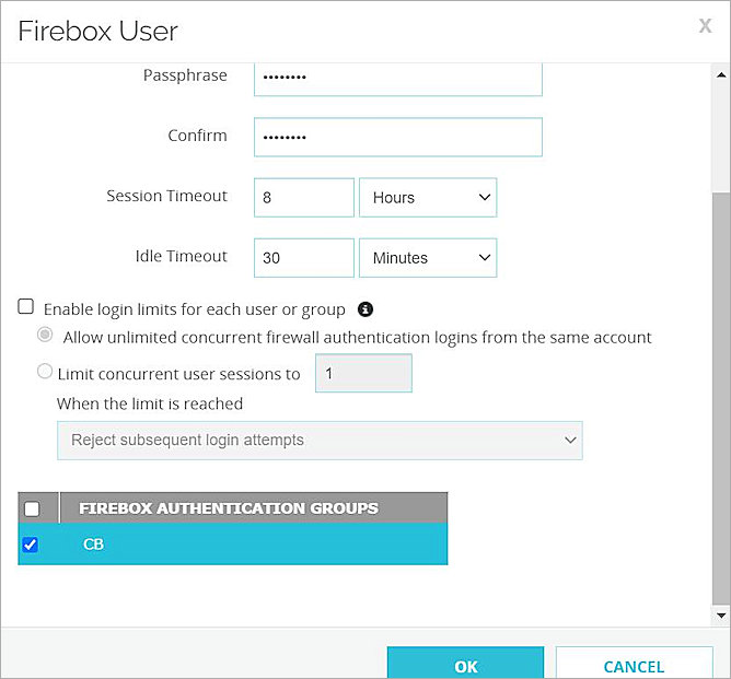Screen shot of the Users and Groups tab